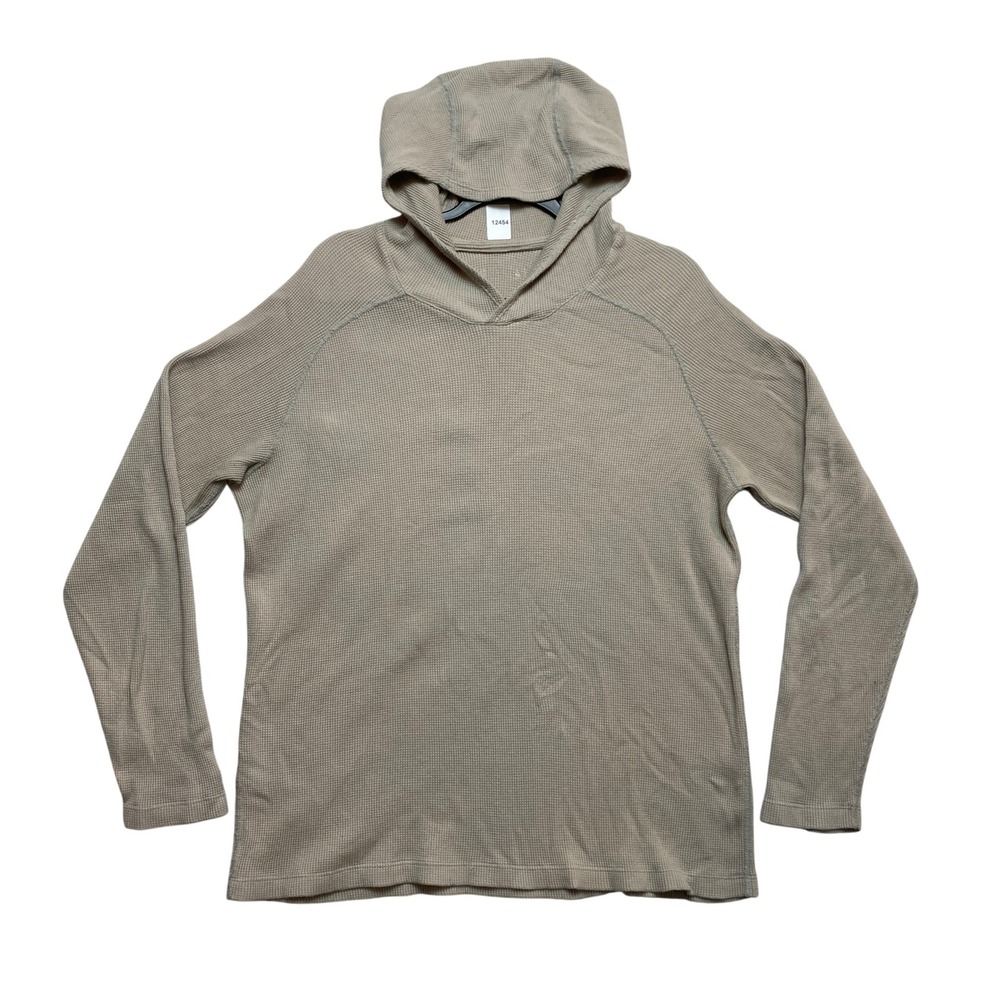 Triple Aught Design Hoodie Mens Large Tan TAD Stratum Military Waffle Knit